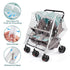 Double Stroller Rain Cover, Waterproof Weather Shield for Side by Side Baby Double Stroller, Twins Stroller Cover
