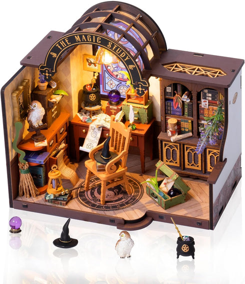 Rolife DIY Miniature House Kit, Mini Wooden Dollhouse Kit for Adults to