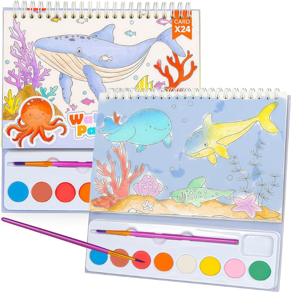 Paint with Water Books for Kids, Watercolor Coloring Book Mess Free Watercolor