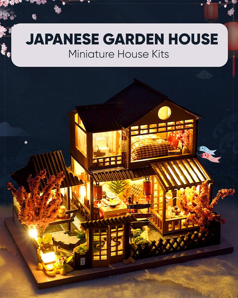 DIY Miniature House Kit, Mini House Kit for Beginners, DIY Dollhouse Kit for Adults to Build, Model Building Craft