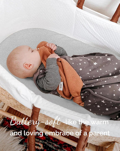 TotCare 20x30 Inch Sense2Snooze, 4 1, 3 Pack Bassinet Sheets for Graco Travel Lite Crib, My View in Dream Suite