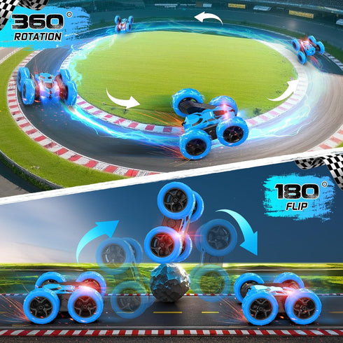 2 Pack Cars,1:24 4WD 360 2.4GHz, 20KM/H, RC Drift & Stunt Scale Remote Control Car, High Speed RC Drift & Stunt Car