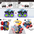 Push and Go Friction Powered Car, 4 Pack Monster Toys Truck Set for Boys 3-7 Years Old