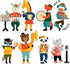 Petit Collage Magnetic Play Set, Animal Band - Mix & Match Magnetic Game Board for Ages 3+