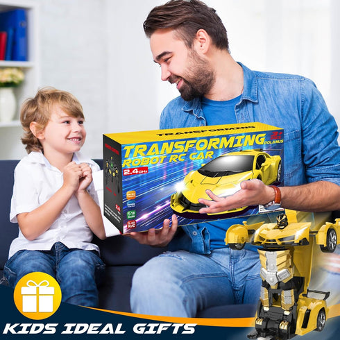 Dolanus Remote Control Car, Transform Robot RC Cars for Ages 5-12, Kids Toys, Birthday Gifts for Boys