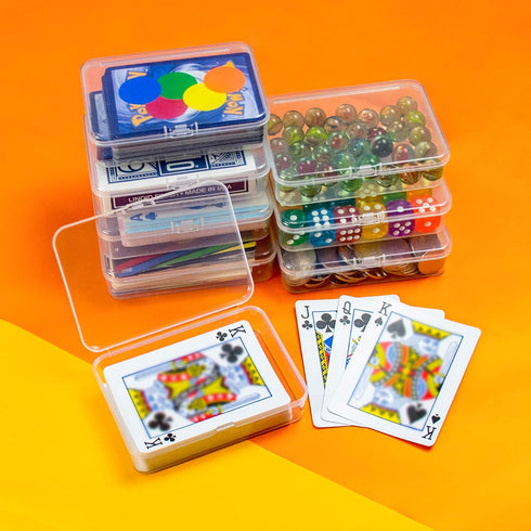 JINUPHION 8 Pcs Playing Card Case, Small Clear Box, Plastic Deck Box,