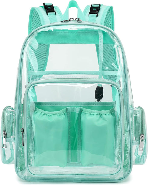 Clear Diaper Bag Backpack for Baby Girls Boys, Nappy Changing Bags for Women (Mint Green)