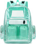 Clear Diaper Bag Backpack for Baby Girls Boys, Nappy Changing Bags for Women (Mint Green)