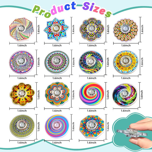 nobleboy 50 Pack Funny Fidget Spinner Toys Bulk Mini,Birthday Gifts Party Favors Supplies Goodie Bags Stuffers for Kids