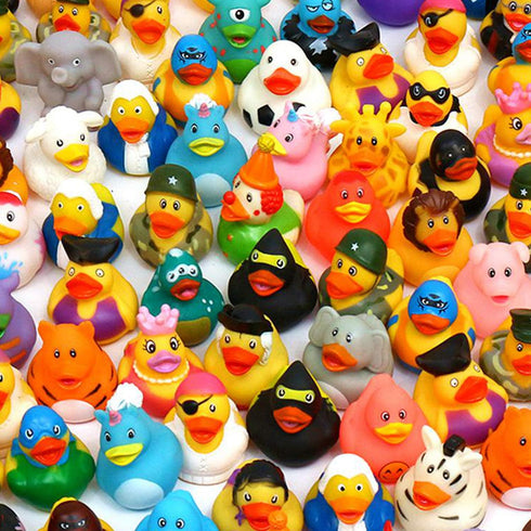 120 Pack 2.3 Inch (50 WQTHE Rubber Duck for Jeeps Ducking - Bulk Floater Duck for Kids - Baby Bath Toy Assortment