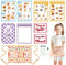 SHIQIKEJIPTY 7 Pieces Restaurant Server Play Toys Set Pretend Play Restaurant Food Kids