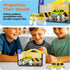 Pack 2 Set 3+ PTR07 PicassoTiles Magnetic Tiles Race Car Track Kit Parking Garage Expansion with Cars Magnet Tile