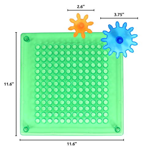 2+ 4 2 Spark & Wow Swap 'N' Spin Gear Grid | Ages | Translucent | Gears Toys for Kids | Colors and Sizes | Early STEM