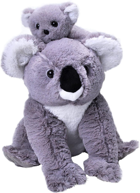 Wild Republic Mom and Baby Koala Stuffed Animal - 12 inches, Plush Toy Gift for Kids, Recycled Water Bottles