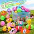 24 Pack 3D KissFuture Prefilled Easter Eggs with Animal Pop Balls Toys, Easter Eggs Filled for Egg Hunt ,Easter Baskets