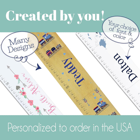 My Bambino Personalized Surf Growth Chart | Wood Surfboard Ruler | Nursery Dcor | Personalized Birthday Gift