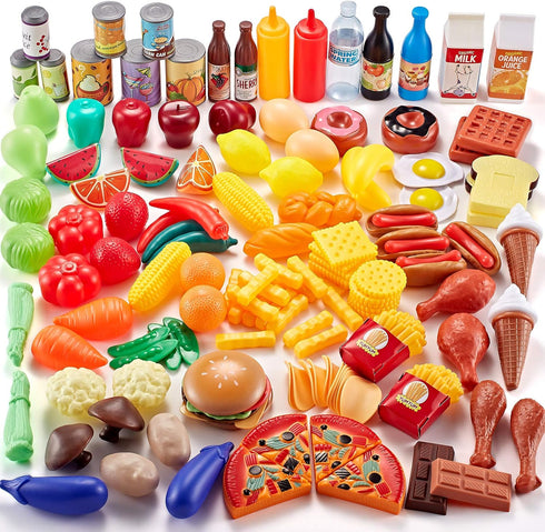 Shimfun 143 Piece Play Food for Kids Kitchen - Toy Assortment -