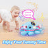 Musical Octopus Baby Toy, Crawling & Rotating Toy with Recording, Light-Up Voice Control for 2-6 Year Olds
