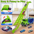 3 4 5 6 7 8 2 Playset 25-in 6 Kids Toys for Years Old Boys, Carrier Truck Transport Car Toys, Foldable Layer Car Race