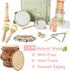 1-3, Set VINJOE Baby Musical Instruments-Toddler Montessori Wooden Musical Toys for Kids Neutral Colors Percussion