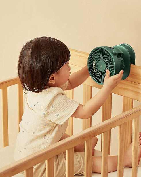 4000mAh 4 14 JISULIFE Clip on Baby Stroller Fan, Battery Operated, Portable Personal Small, Quiet & Narrow Slot Design