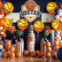 Katchon Orange Foil Basketball Balloons, 18 Inch, Pack of 6 for Basketball Birthday Party Decorations