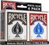 Bicycle Standard Index Playing Cards (Black/Red), Pack of 4
