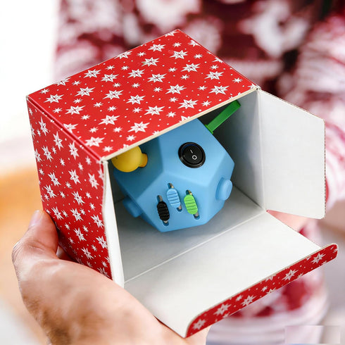 12 12 Girls(B3 Fidget Dodecagon Cube-Easter Basket Stuffers Sided Fidget Toy Cube for Kids and Adults Sides Stress