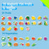 35 PCS Fruit & Vegetable Magnets, Adorable Magnetic Fruits Veggies Thick Foam Fridge Magnets Cute Educational Learning
