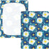 decor gift 1 Pack Woodblock Print Style Blue White Flowers Crib Sheets for Baby Boys Girls Cotton Baby Playard Sheet