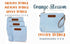 Orange Blossom Diaper Bags Set 4 Stylish Diaper Bag Organizing Pouches - XL of Light Blue Canvas Diaper Bag Pouches