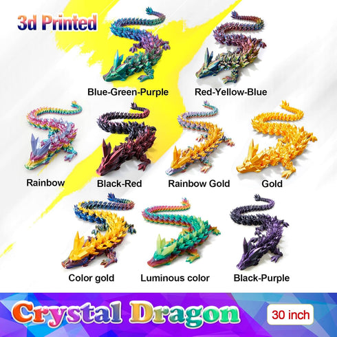 30 inch 3D Dark,3D 3-D 5-7,Desk Large Printed Dragon Glow in the Dragons Figurine Toy,Big Printed Dragon,Surprised Gift