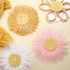 6 Soaoo Pcs Boho Nursery Decor for Girl Daisy Flower Woven Macrame Wall Hanging Bohemian Nursery Wall Decor Flowers