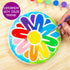 Creative Roots Mosaic Flower Garden Stepping Stone Kit, DIY Stepping Stone Kit for Kids Ages 6+, Includes 7-Inch