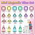 ORZbb Set 3+ Mini Magnetic Tiles Toddler Travel Essentials with Case, Magnetic Blocks Building Montessori Educational