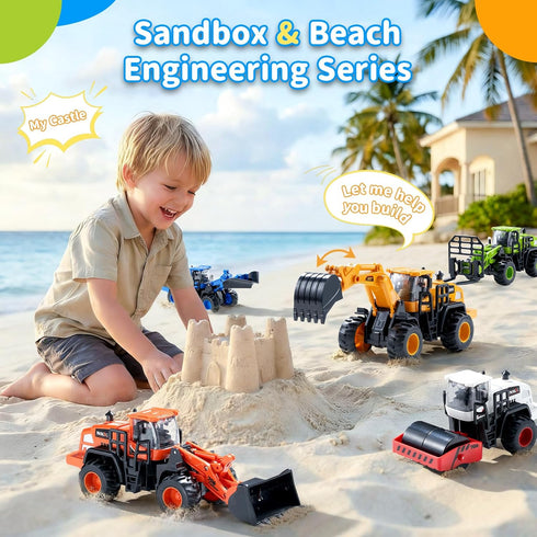 Bulldozer 3 4 5 6 Construction Truck Toys for Toddlers: Push Go Truck Sandbox Excavator Toy Trucks Vehicles Snow Plow
