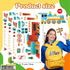 OTAITY 24 Sheets Train Stickers for Kids, Make-a-face Sticker, Make Your Own Train Mix and Match Stickers for DIY