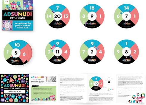 Adsumudi Math Game - Little Ones: Fun Game for Kids to Grow Addition, Subtraction & Mental Math Skills