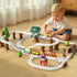 62PCS Set, Playset, 3 4 5 6 7 iPlay, iLearn Kids Construction Track Toy Train Electric Motorized Magnetic Truck Toy