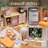 92Pcs 1:24 8+ Miniature Living Room DIY Kit Scale Dollhouse Furniture with LED Light, Modular Scene Connector