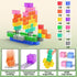 Set, 3+ Magnetic Blocks Building Toys - Transparent Rainbow Magnetic Cubes Outdoor Sensory Autism STEM Toys Gifts
