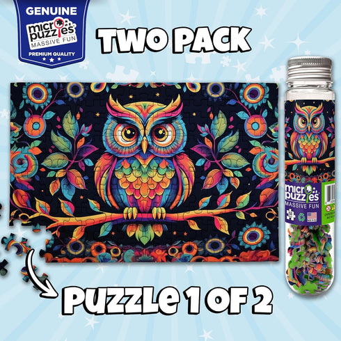 MicroPuzzles “Victorian Wallpaper” 2-Pack - Mini Puzzles for Adults, 150 Piece Small Puzzles for Adults and Teens - 4” x 6” Inch, Compact and Challenging Portable Jigsaw Puzzles