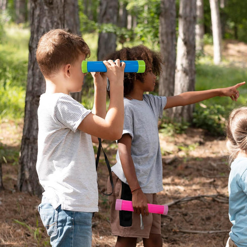 Luwint Pocket Telescope Toy for Kids, 4 Pack Portable Science Monocular, Retractable Spyglass Educational Toy