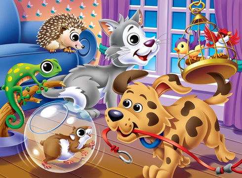 Masterpieces Funny Puzzle - Googly Eyes 48 Piece Jigsaw Puzzle for Kids - Pets