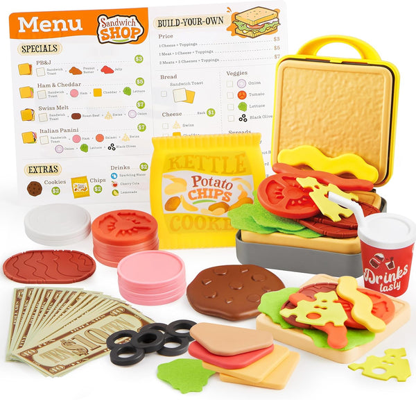 lalalark Play Food Set for 3 4 5 6 Year Old Kids, 35