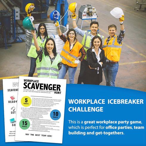 Office Party Game & Ice Breaker Challenge: Work Party Photo Scavenger Hunt, Team Building Games for Work Adults
