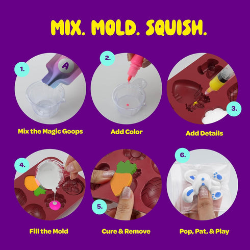 6 7 8 9 10 11 12 8-12 5-7 Easter Taba Squishy Making Kit for Kids - Squishies Easter Crafts Activities - Year Old