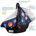 Cozy Summer 2 SWESEN Car Seat Covers for Babies, Carseat Cover Boy with Zipper, Sun & Cover, Infant Car Seat Canopy