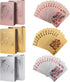 Jucoan 6 Decks of Playing Cards, Waterproof Plastic Poker Cards, Gold Foil Playing Cards for Party Game, Poker Size, Standard Index, (2 Gold, 2 Silver, 2 Pink)