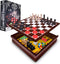 Elbow Room Games Family Game Set, 10 Classic Games with Wooden Storage